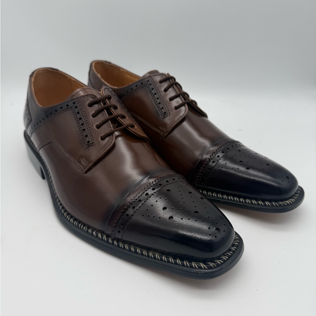 Brand New Liberty Fortune 951 Mens Sz 75 Brown All Leather Lace Up Oxfords
